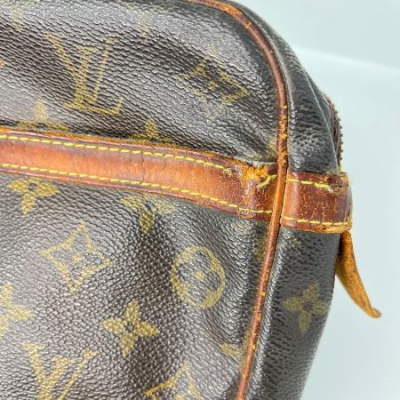 LOUIS VUITTON ルイヴィトン モノグラム コンピエーニュ セカンドバッグ M51845 ブラウン サイドタブ破れ