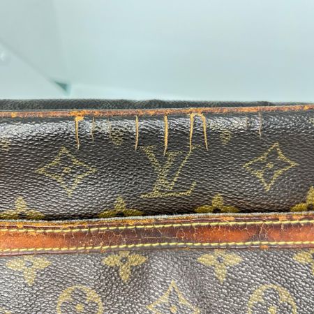LOUIS VUITTON ルイヴィトン モノグラム コンピエーニュ セカンドバッグ M51845 ブラウン サイドタブ破れ