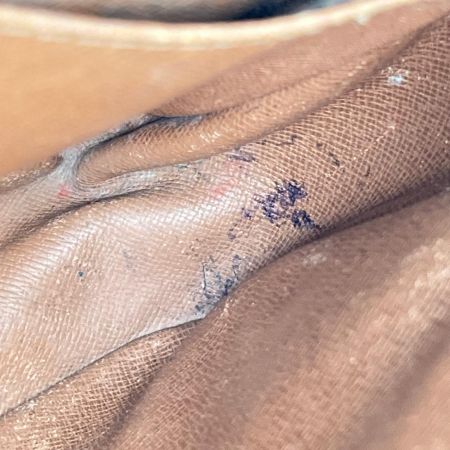 LOUIS VUITTON ルイヴィトン モノグラム コンピエーニュ セカンドバッグ M51845 ブラウン サイドタブ破れ