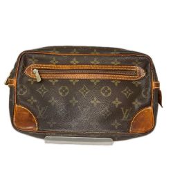 LOUIS VUITTON ルイヴィトン モノグラム マルリードラゴンヌGM セカンドバッグ M51825 ブラウン ストラップ欠品 ジャンク品 Dランク