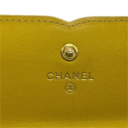 CHANEL シャネル 長財布 キャビアスキン　フィリグリー  箱付 小銭入れヨゴレ.角スレ有  A84449 イエロー