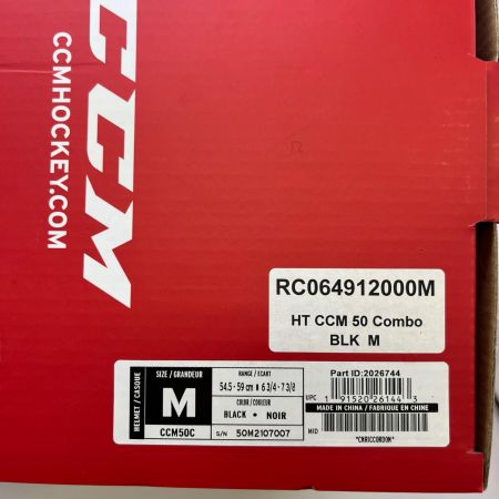 CCM シーシーエム ホッケーヘルメット　RC064912000Ⅿ　サイズⅯ　箱付き ブラック