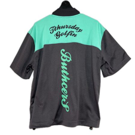 サーズデイゴルフィンブッチャーズ Mesh 2Tone H/Zip PO　レディース　サイズS グレー