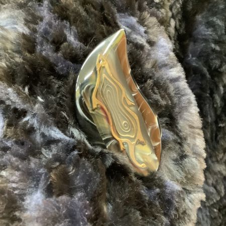   毛皮 コート レディース ビーバーネイビー SIZE M  ブローチボタン付 ネイビー