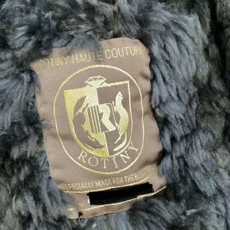   毛皮 コート レディース ビーバーネイビー SIZE M  ブローチボタン付 ネイビー