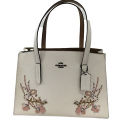COACH コーチ トートバッグ キャリーオール ウィズ フローラル エンブロイダリー L1831-67655 アイボリー Bランク