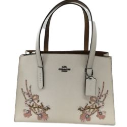 COACH コーチ トートバッグ キャリーオール ウィズ フローラル エンブロイダリー L1831-67655 アイボリー Bランク