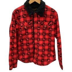 ♪♪ TENDERLOIN テンダーロイン メンズ CPDジャケット SIZE S アニマル柄 レッド Bランク