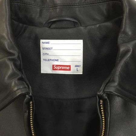  Supreme シュプリーム メンズ レザージャケット SIZE L RN101837 ブラック