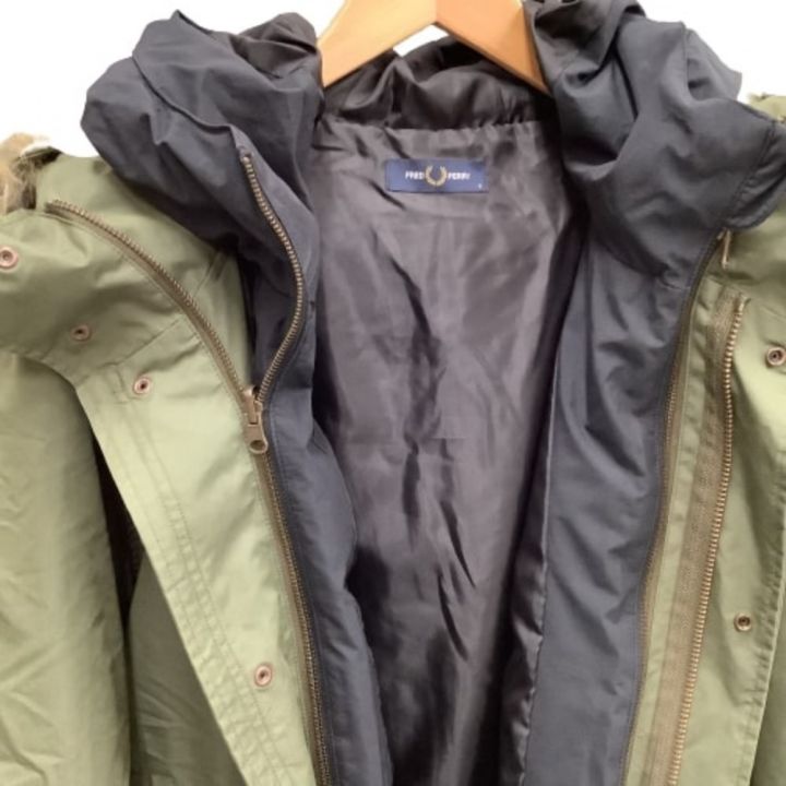 FRED PERRY フレッドペリ メンズ モッズコート SIZE S F2607 カーキ