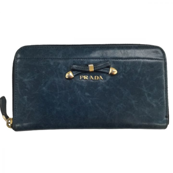 タイムセール】PRADA プラダ 長財布 ラウンドファスナー 美品 つこ タイムセール】PRADA プラダ 長財布 ラウンドファスナー 美品 つこ
