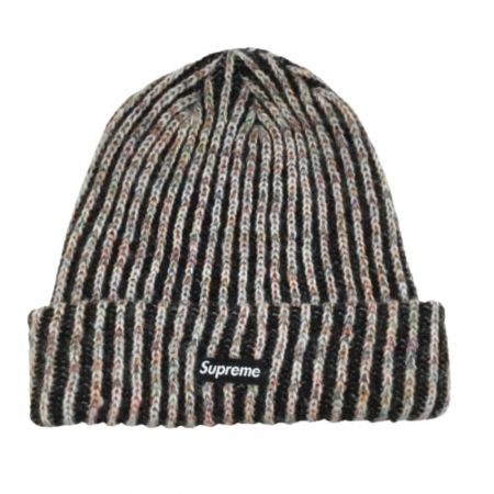  Supreme シュプリーム 20FW Rainbow Knit LooseGauge Benie ブラック×オレンジ