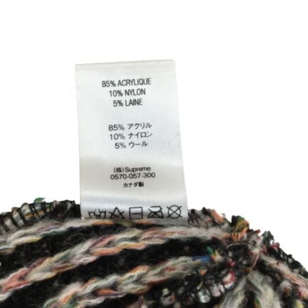  Supreme シュプリーム 20FW Rainbow Knit LooseGauge Benie ブラック×オレンジ