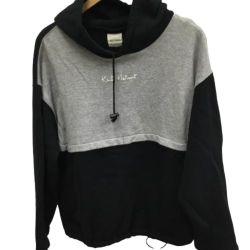 ♪♪ Karl Helmut カールヘルム パーカー トレーナー SIZE L ブラック×グレー Bランク