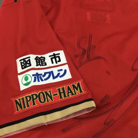  Fighters 今浪 サイン入 日本ハム  今浪選手 実使用ユニフォーム サイン入り レア 希少 レッド