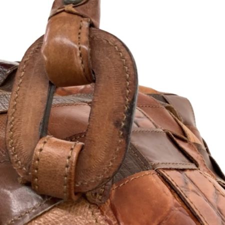 IBIZA イビサ レディース ハンドバッグ レザー 編み込み ブラウン