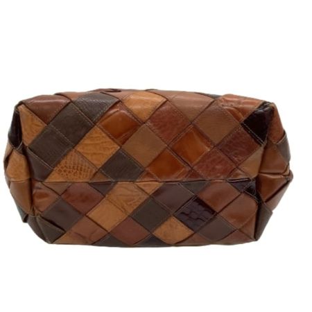 IBIZA イビサ レディース ハンドバッグ レザー 編み込み ブラウン