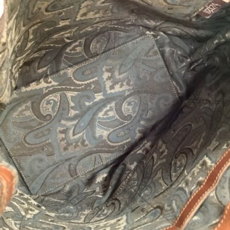 IBIZA イビサ レディース ハンドバッグ レザー 編み込み ブラウン