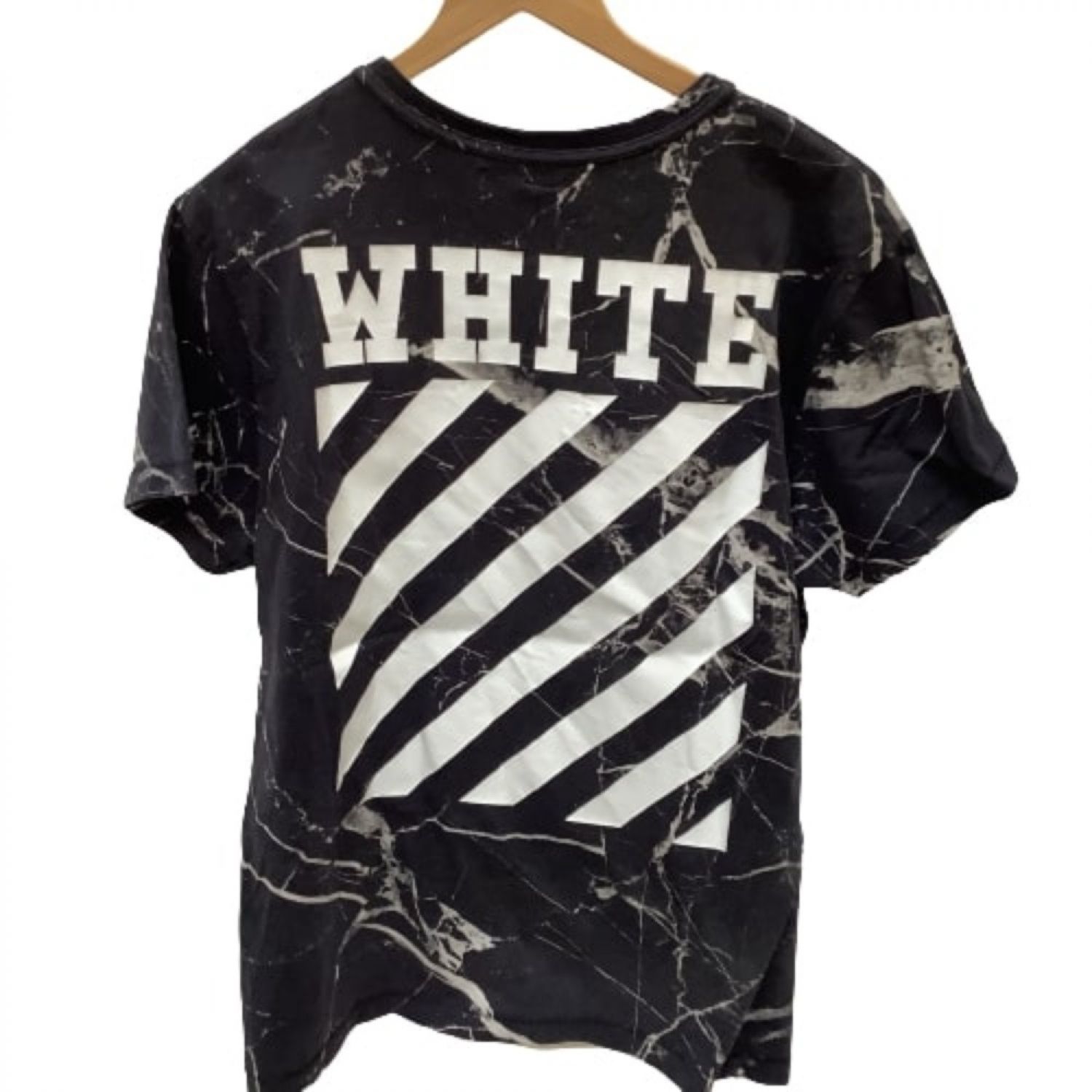 中古】 OFF WHITE メンズ Tシャツ SIZE S 16SS black marble T-shirt
