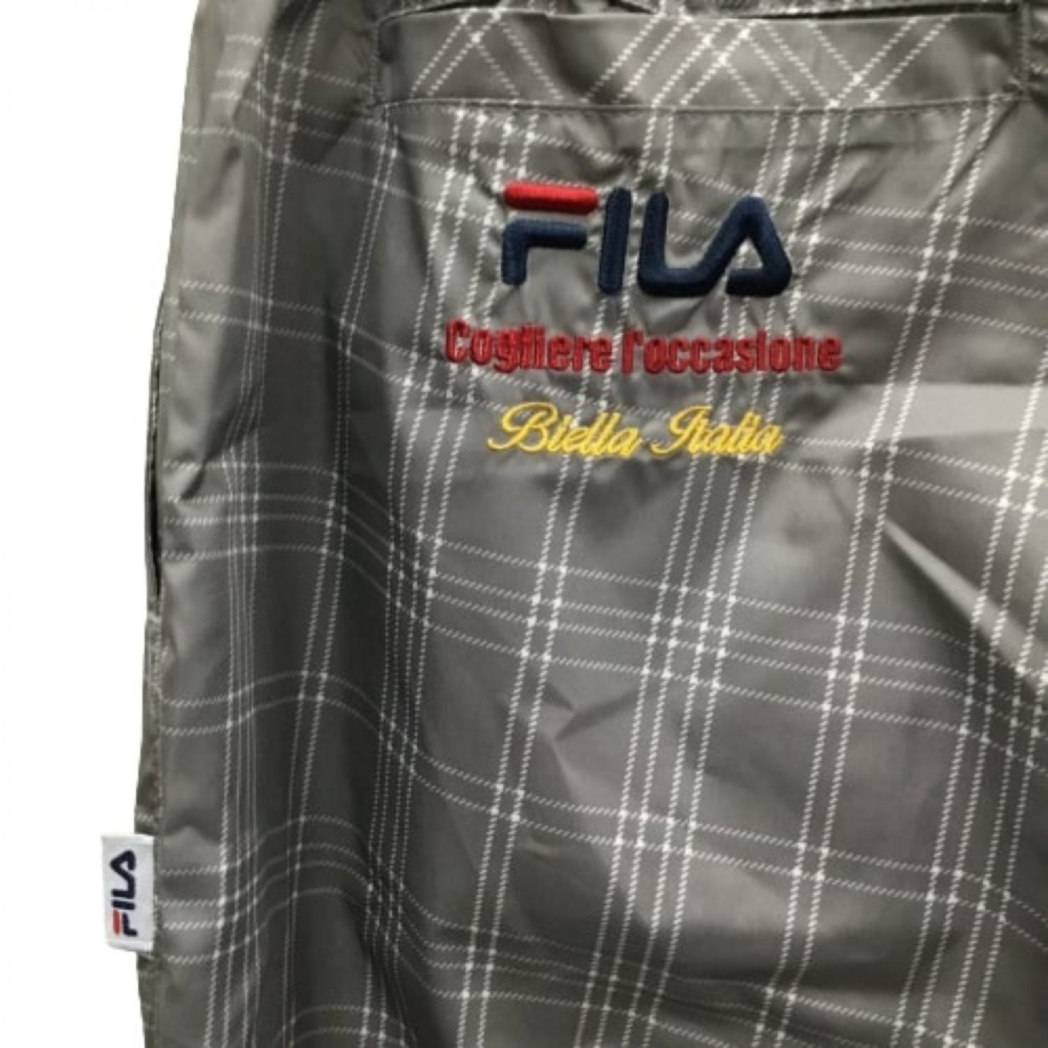 中古】 FILA フィラ メンズ ゴルフウェア パンツ チェック グレー B