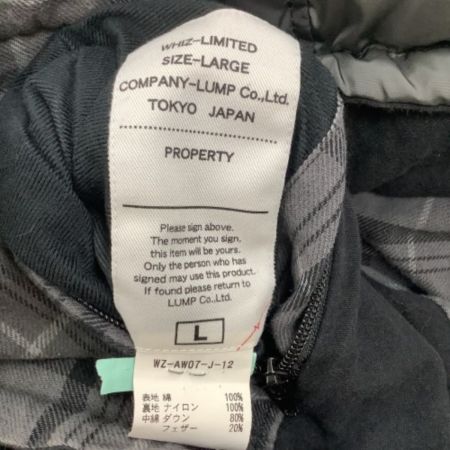 whiz limited ウィズリミテッド メンズ ダウンジャケット SIZE L ブラック