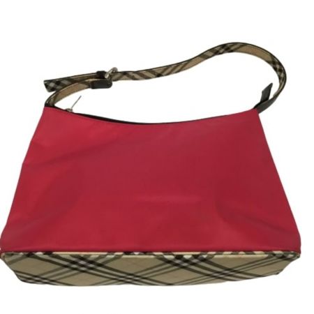  BURBERRY BLUE LABEL バーバリーブルーレーベル レディース ハンドバッグ ノバチェック ショッキングピンク