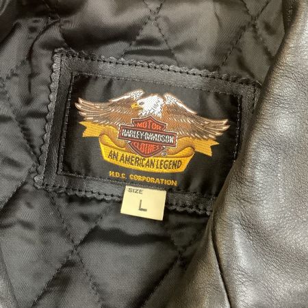  HARLEY-DAVIDSON ハーレーダビッドソン メンズ ライダースジャケット SIZE L ブラック