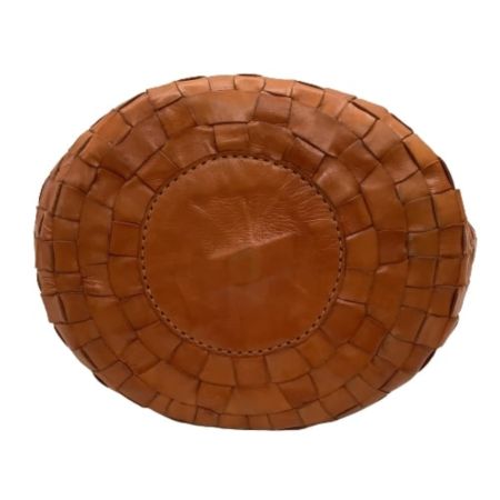 robita ロビタ レディース ハンドバッグ レザー 編み込み キャメル