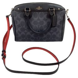♪♪ COACH コーチ レディース ２WAYバッグ  A1780-F57672 ネイビー Bランク