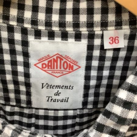 DANTON ダントン レディース カットソー SIZE 36 チェック ブラック