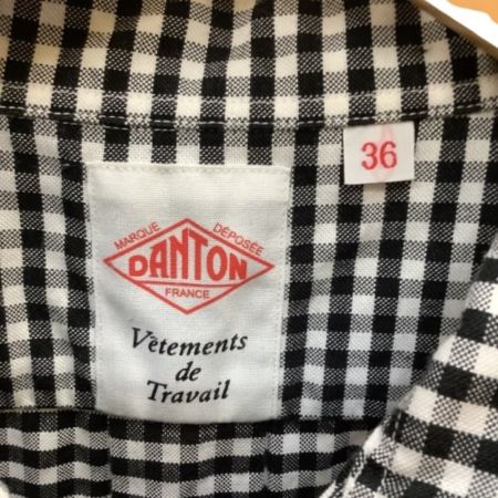 DANTON ダントン レディース カットソー SiZE 36 チェック ブラック