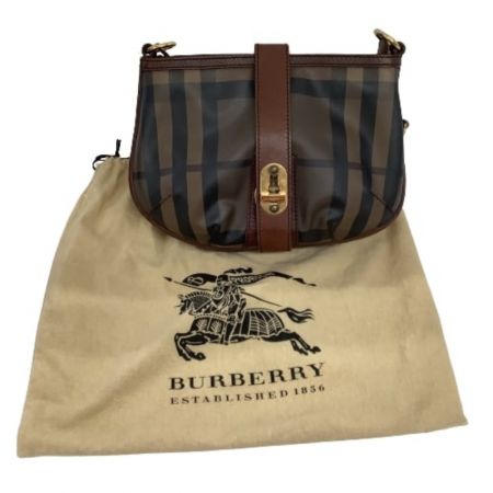  BURBERRY バーバリー ショルダーバッグ　チェック ブラウン