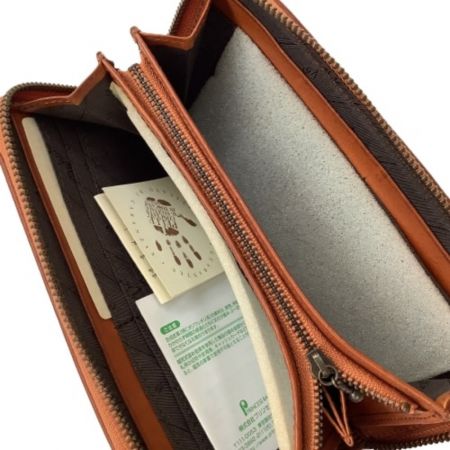  Dakota ダコタ 長財布 レザー 編み込み ブラウン