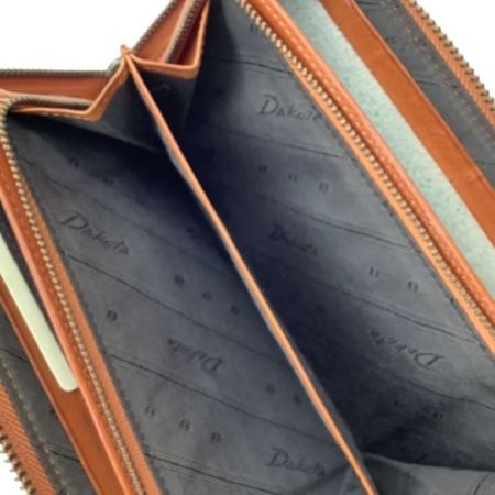  Dakota ダコタ 長財布 レザー 編み込み ブラウン