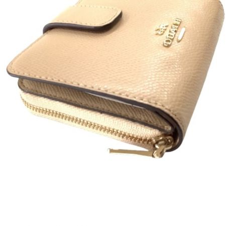  COACH コーチ レディース ２つ折り財布 ベージュ
