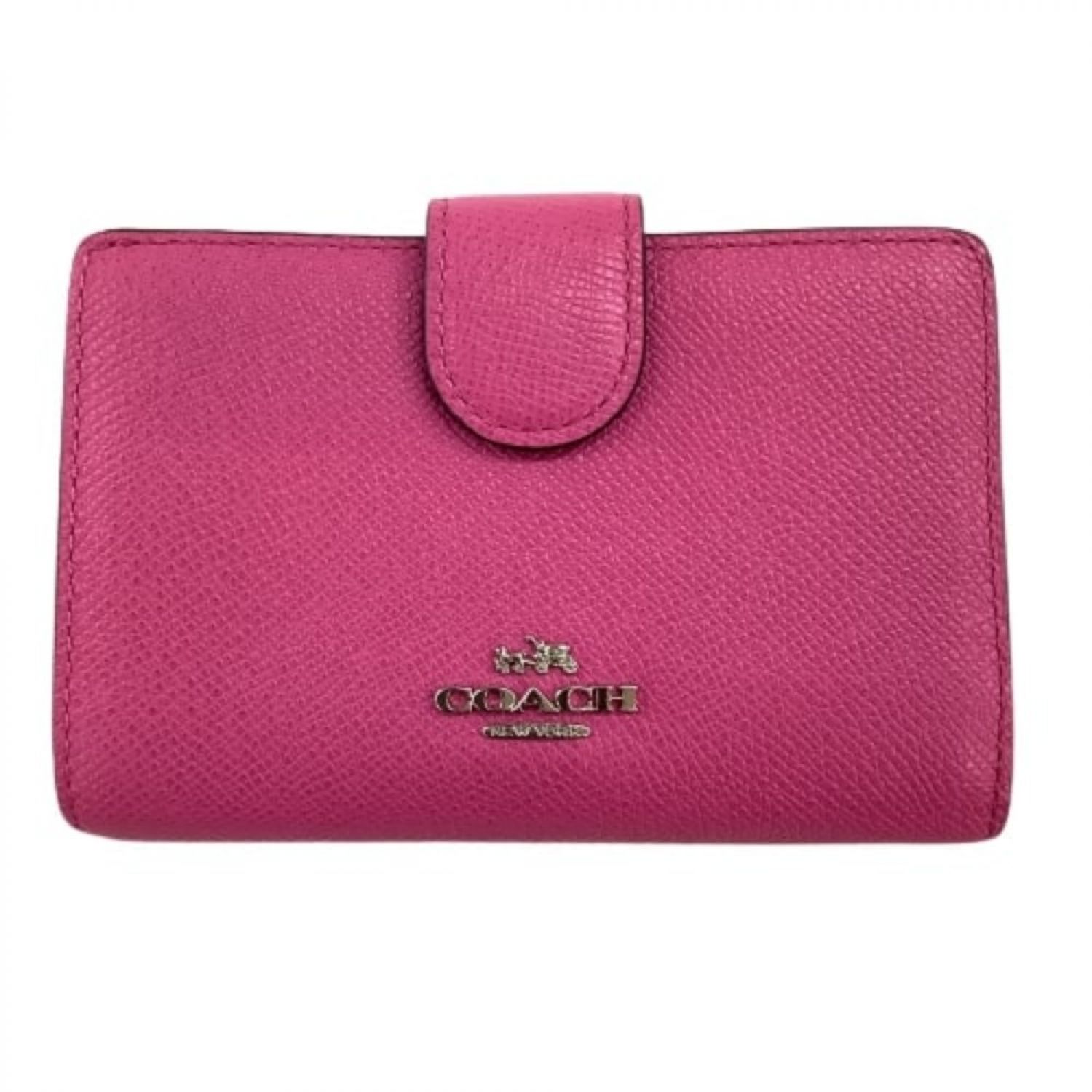 COACH コーチ ︎✿濃いピンク 二つ折り財布