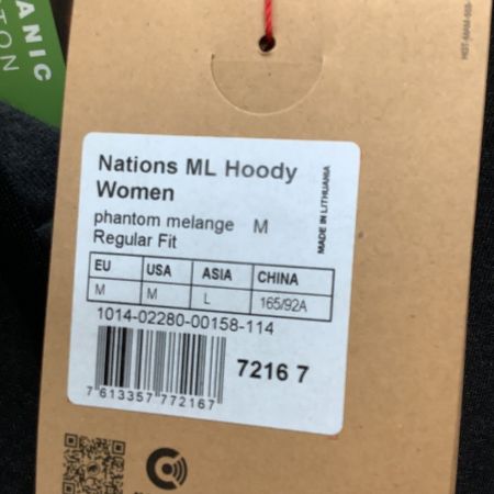  MAMMUT マムート レディース パーカー Nations ML Hoody SIZE L 1014-02280 グレー