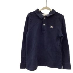 BURBERRY バーバリー kids キッズ 長袖ポロシャツ SIZE 110 ネイビー Cランク