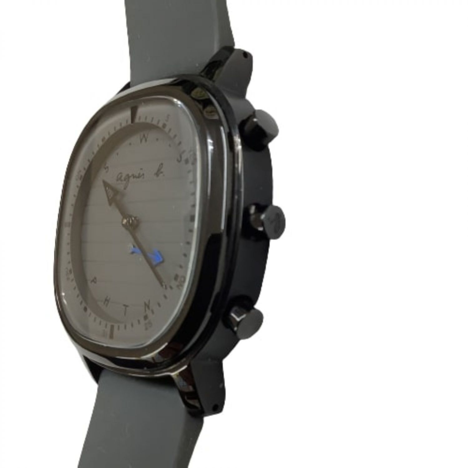 中古】 agnes b アニエスベ ー 腕時計 グレー クォーツ式 N877