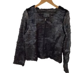 22 OCTOBRE ヴァンドゥオクトーブル レディース スパンコール ジャケット SIZE 44 ブラック Bランク
