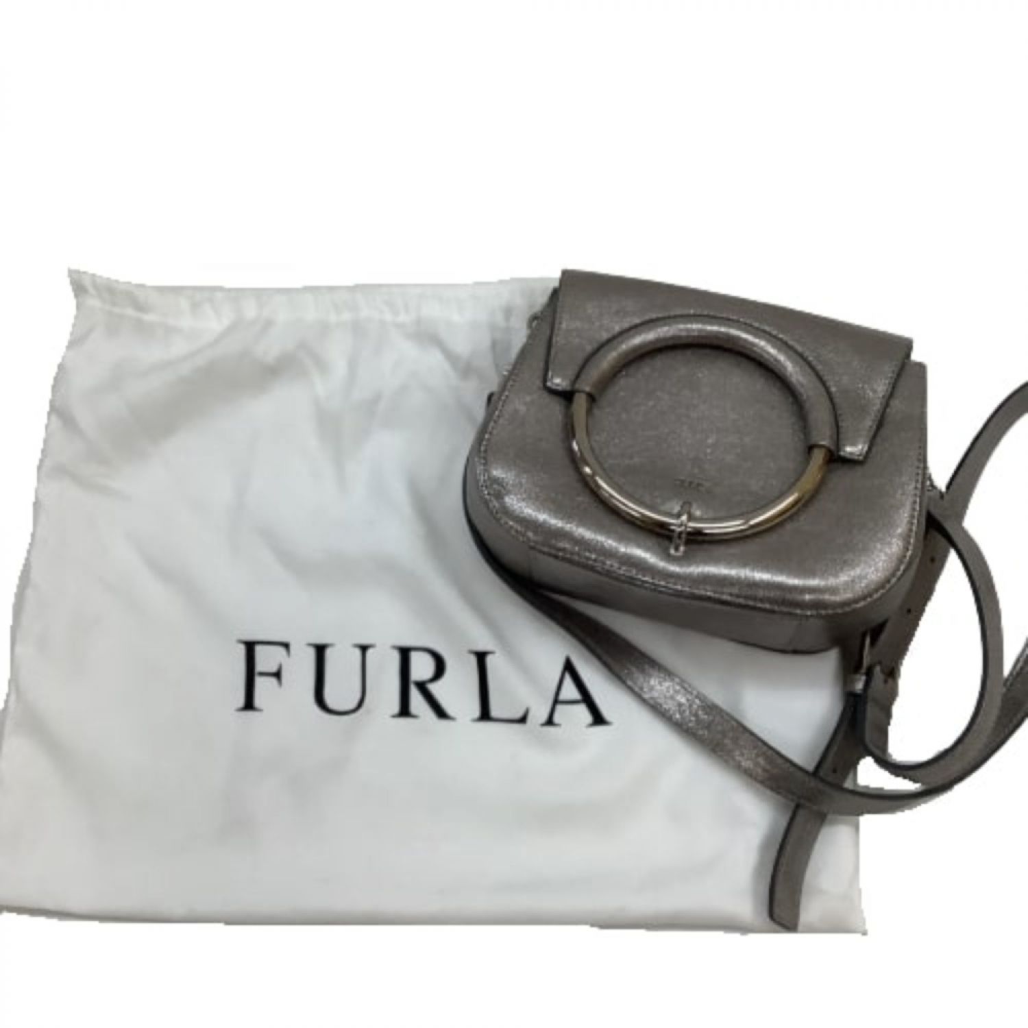 FURLA シルバー　ショルダーバック