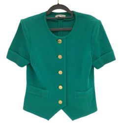 ♪♪ Yves Saint Laurent イブサンローラン レディース カーディガン SIZE L グリーン Bランク