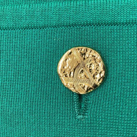  Yves Saint Laurent イブサンローラン レディース カーディガン SIZE L グリーン