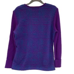 ♪♪ Yves Saint Laurent イブサンローラン レディース ニット SIZE L パープル Bランク