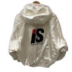 ♪♪ ISSEY MIYAKE イッセイミヤケ レディース VINTAGE ブルゾン リバーシブル  SIZE M ホワイト Bランク