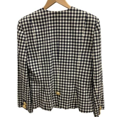  KIMIJIMA レディース 金ボタン スカートスーツ SIZE １３号 ホワイト×ネイビー