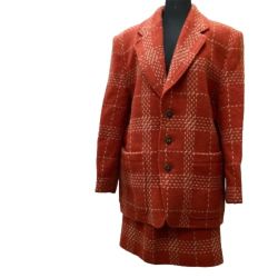 ♪♪ I.S. イッセイミヤケ レディース セットアップスーツ SIZE M オレンジ Bランク