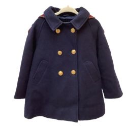 ♪♪ familiar ファミリア kids キッズ ヴィンテージ コート SIZE 90 ネイビー Bランク