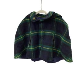 MIKI HOUSE ミキハウス kids キッズ ポンチョ コート SIZE T85-G12 ネイビー Bランク