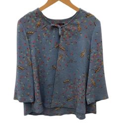 ♪♪ SHISENDO 詩仙堂 レディース カットソー 楽器柄 グレー Bランク